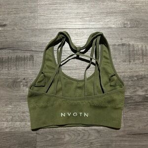 NVGTN Olive Green Sports Bra XS